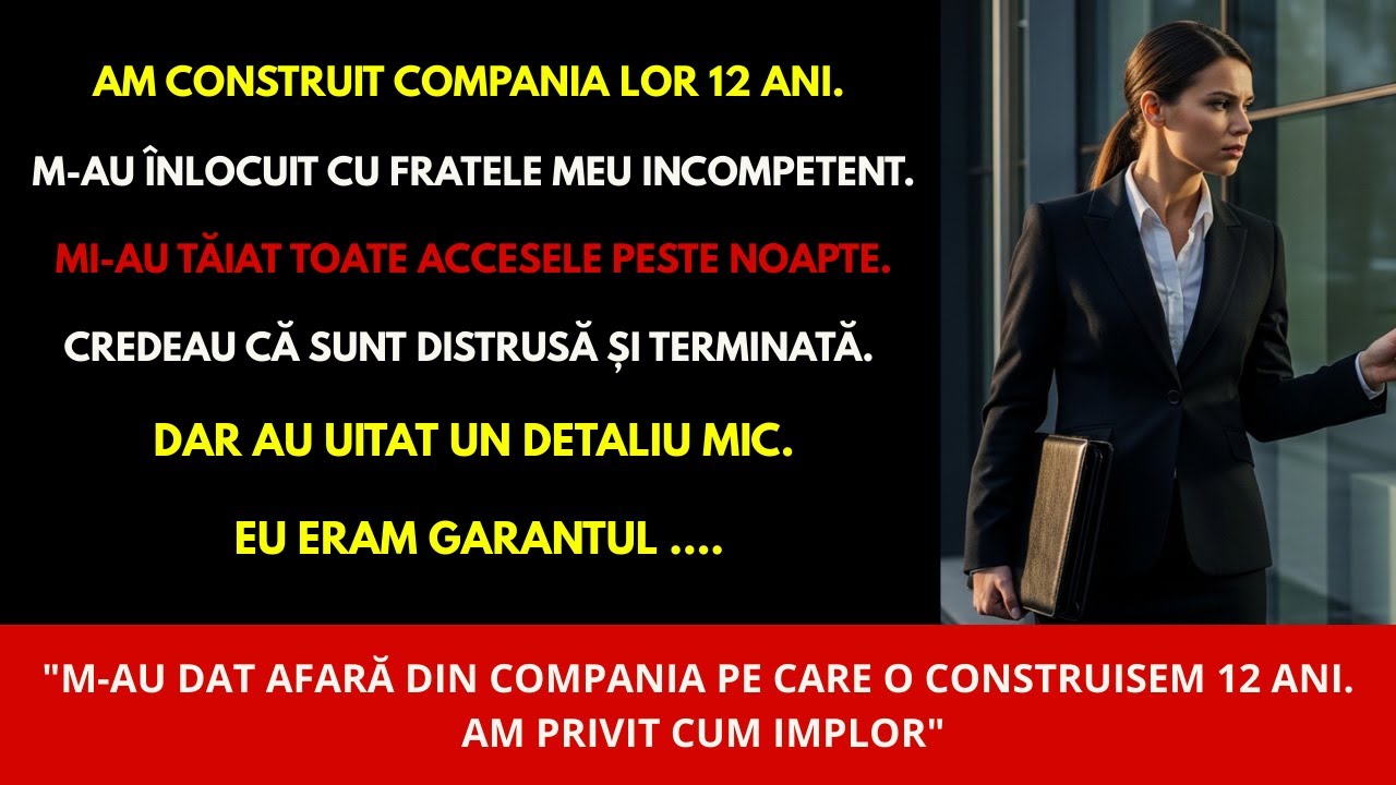 Mi-au tăiat accesul la firmă .... părinții mei credeau că sunt terminat, până a venit banca