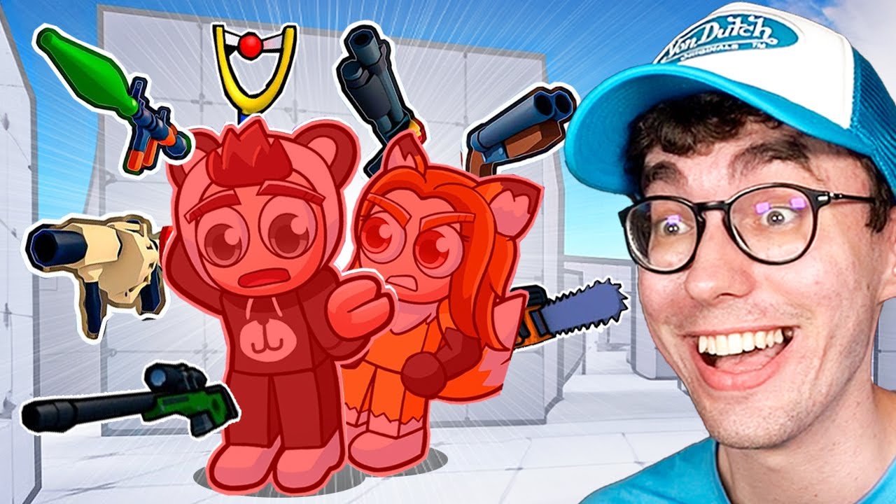 WYGRYWAM KAŻDĄ BRONIĄ PO KOLEI z MŁODSZYM RODZEŃSTWEM w Roblox Rivals!