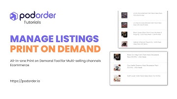 Manage Print on Demand Listing | Create Internal External Products POD | Podorder Tutorial | Part 3