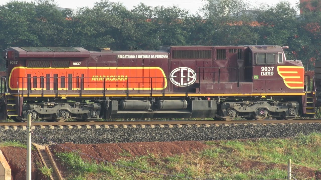LOCOMOTIVA DASH 9 “EFA” #9037 NO TREM RUMO TANQUEIRO - YouTube