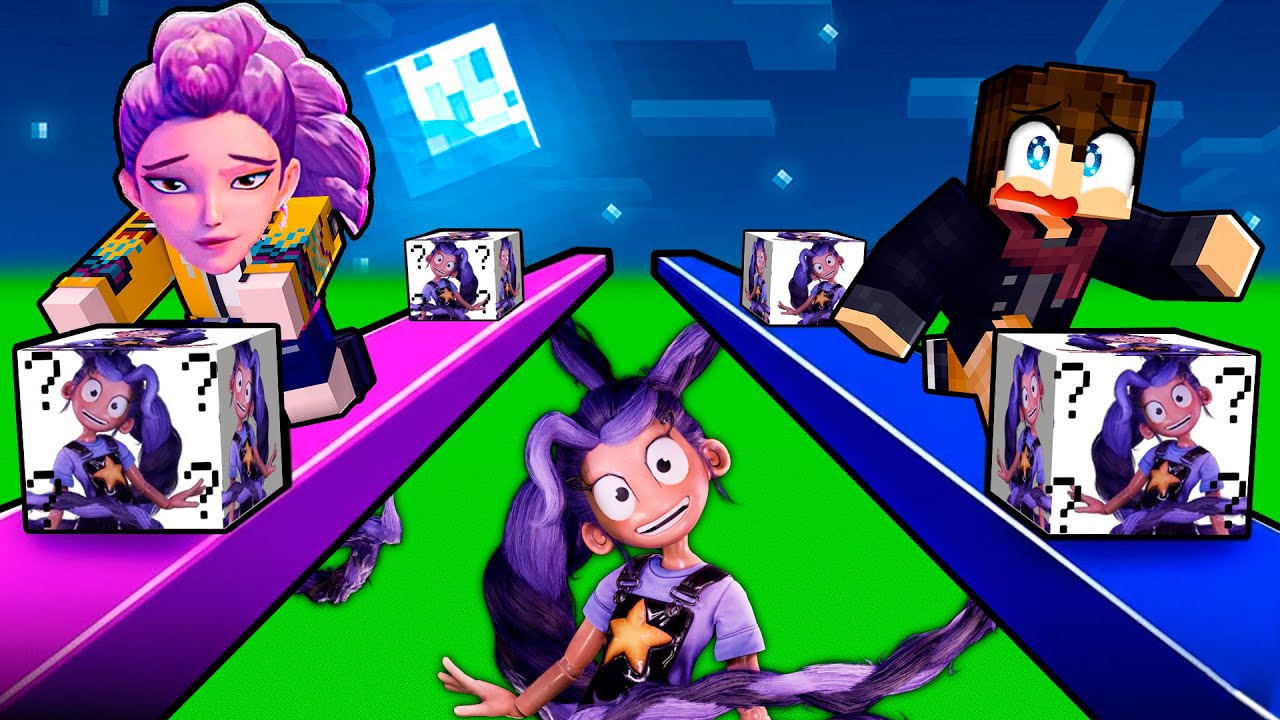 On fait une COURSE de LUCKY BLOCKS LILLY LOVEBRAIDS sur Minecraft !