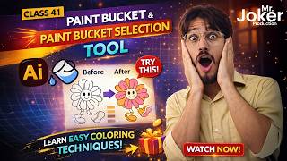 Adobe Illustrator 2026 Class 41 | Live Paint Bucket Tool & Selection Tool | Hindi Tutorial