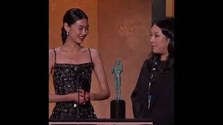 Jung Ho-yeon wins Outstanding Performance by a Female Actor in a Drama Series at the #SAGAwards