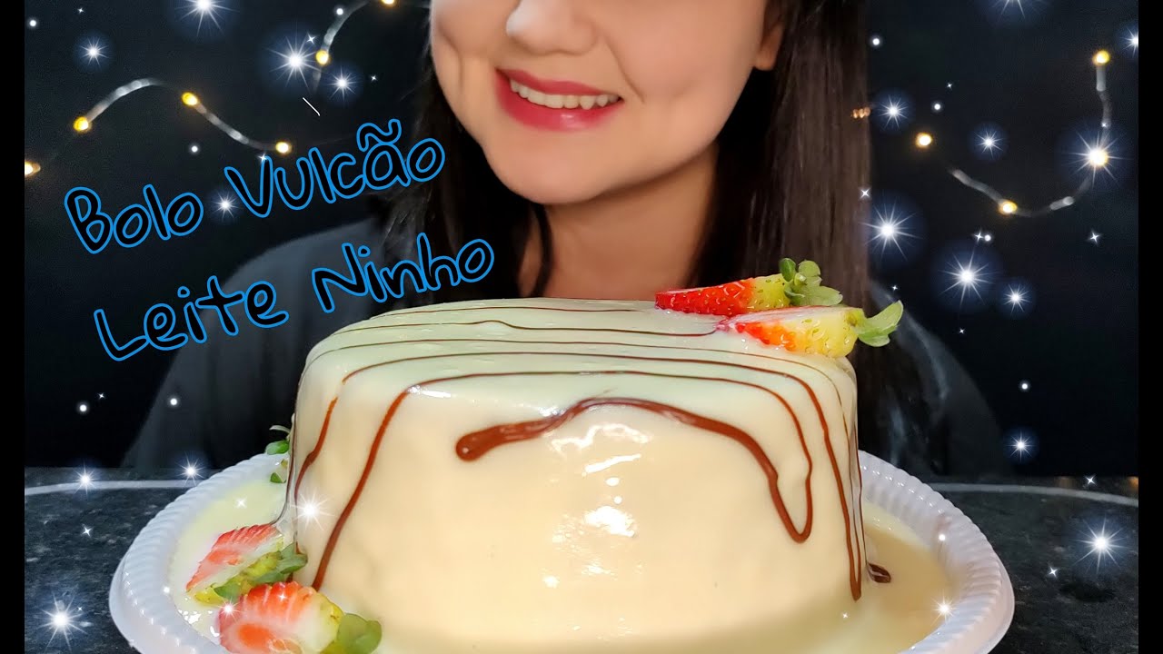 ASMR BRASIL Bolo Vulcão de Leite Ninho e Nuttela |  **COM FALAS