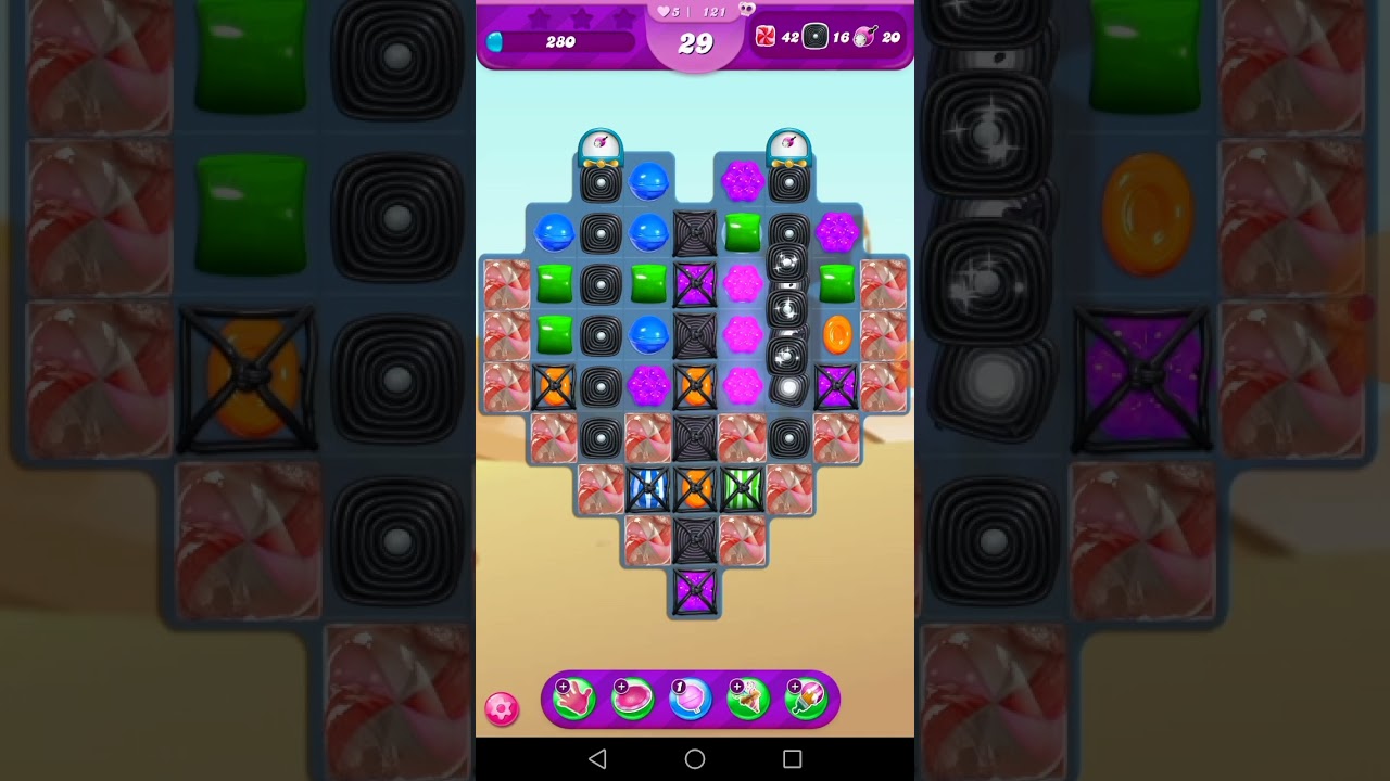 Candy crush saga game level 121