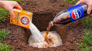 Pour Pepsi And Baking Soda Into A Hole The Whole World Doesnt Know This.