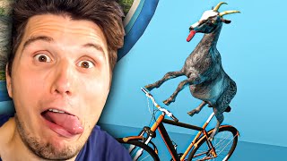 Fahrrad fahren im GOAT Simulator