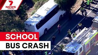 Students injured as school bus crashes in Sydney's west | 7NEWS