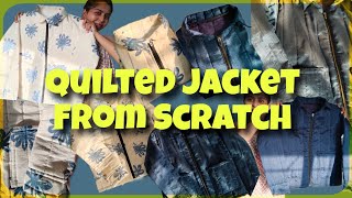 How I Made a Quilted Winter Jacket | Sewing Tutorial Step by Step | Layering Fabric & Foam