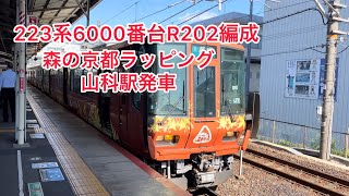 223系6000番台　R202編成　森の京都ラッピング #223系 #223系6000番台 #森の京都ラッピング