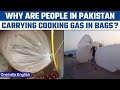 Pakistans of people carrying cooking gas in plastic bags goes viral  oneindia news news