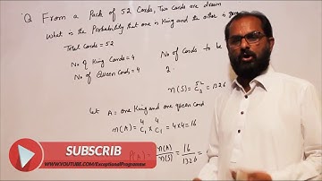 11 What is the probability of king and queen form 52 cards with Zia-ur-Rehman?