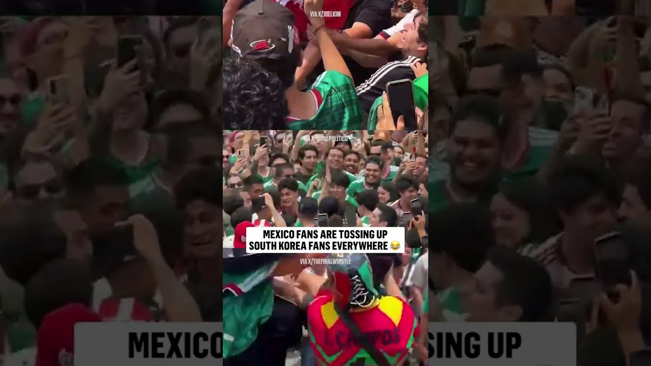 Mexico and South Korea fans = instant friendship 🤝