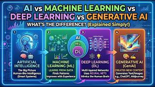 AI vs Machine Learning vs Deep Learning vs Generative AI: What’s the Difference (Explained Simply)