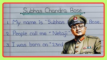 Fancy Dress Speech on Subhas Chandra Bose | 10 Lines on Bose for Kids | Easy Speech for Competition