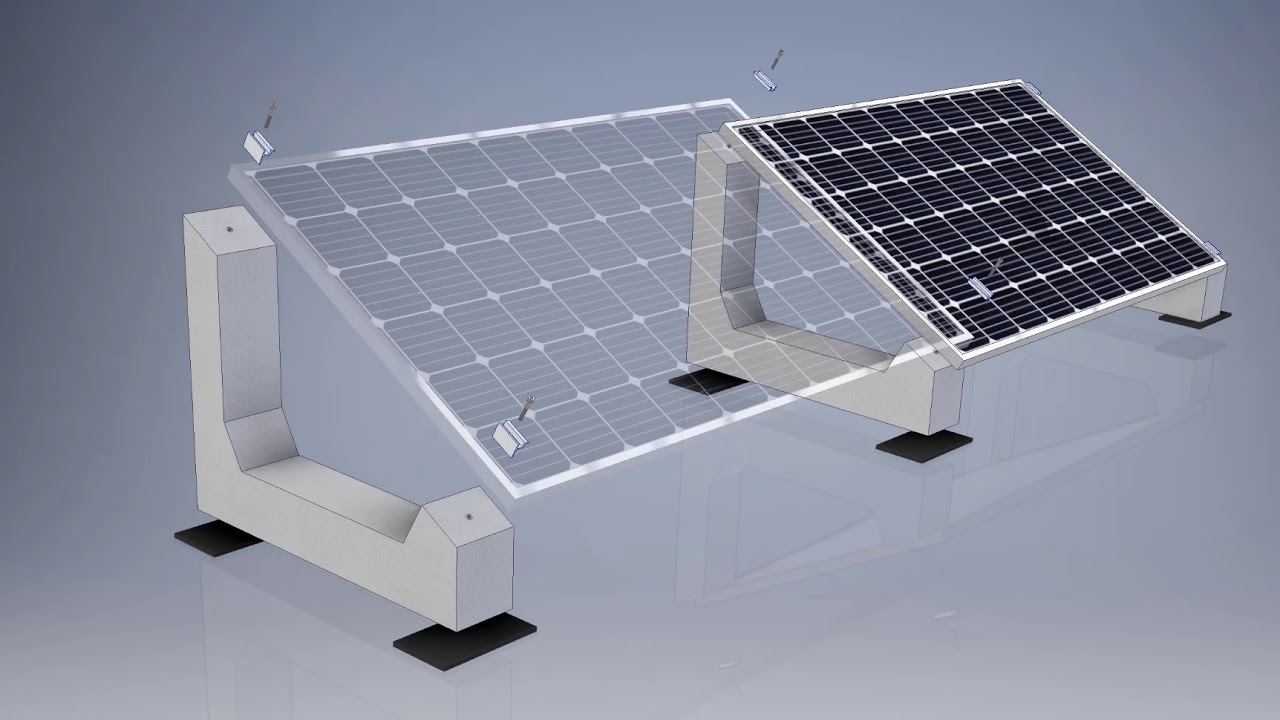 Kit Montaggio Pannelli Solari ValkBox 3 Per Tetti Piani - Inclinazione 17°, Per Installazione Rapida E Sicura