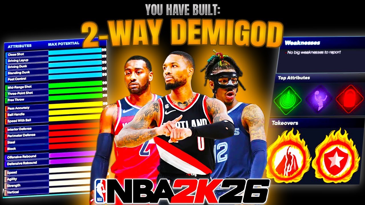 BEST 2-WAY 6'4 POINT GUARD BUILD in NBA 2K26 │ LEGEND FINISHING BADGES ...