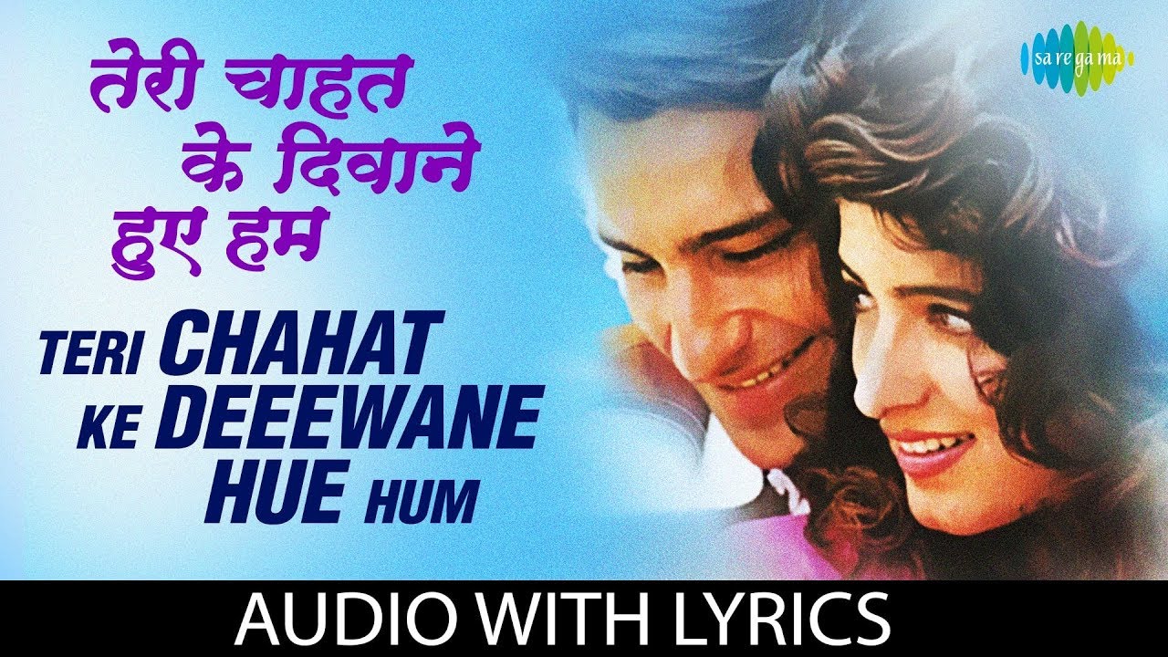 Teri Chahat Ke Deeewane Hue Hum with Lyrics        Kumar Sanu  Alka  Mr Aashiq