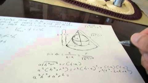 Height of a cone circumscribed about a sphere