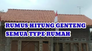 MENGHITUNG KEBUTUHAN JUMLAH GENTENG #materialbangunan