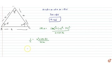 In a triangle the lengths of the two larger sides are 10 and 9, respectively. If the angles are...