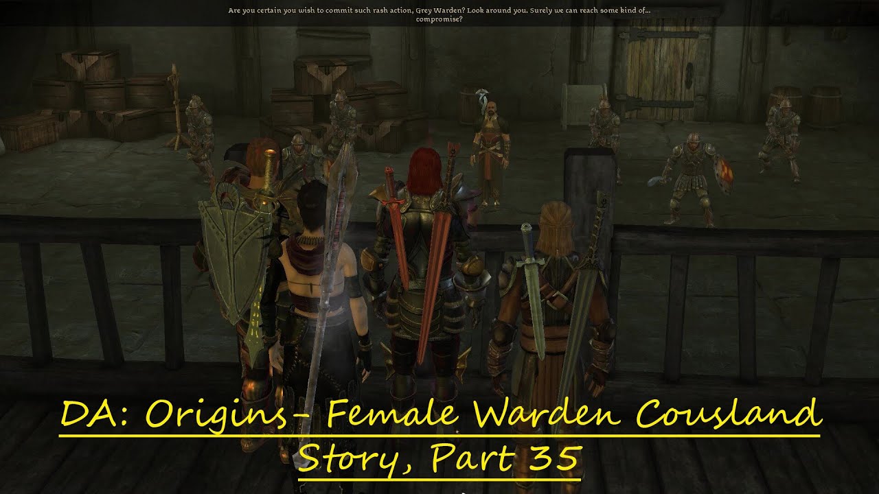 DA Origins Female Warden Cousland Story, Part 35 (The Landsmeet) YouTube