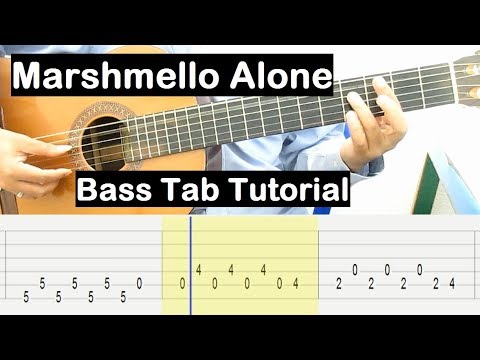 Marshmello Alone Guitar Lesson Bass Tab Tutorial Guitar Lessons For Beginners