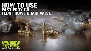 How To Use Fast Eddy Co. Float Bowl Drain Valve on a S&S Super E / G / B Carburetors
