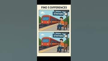 Find 5 Differences 🤔🚂 #puzzle #puzzlegame #games #braintest #trustonallah