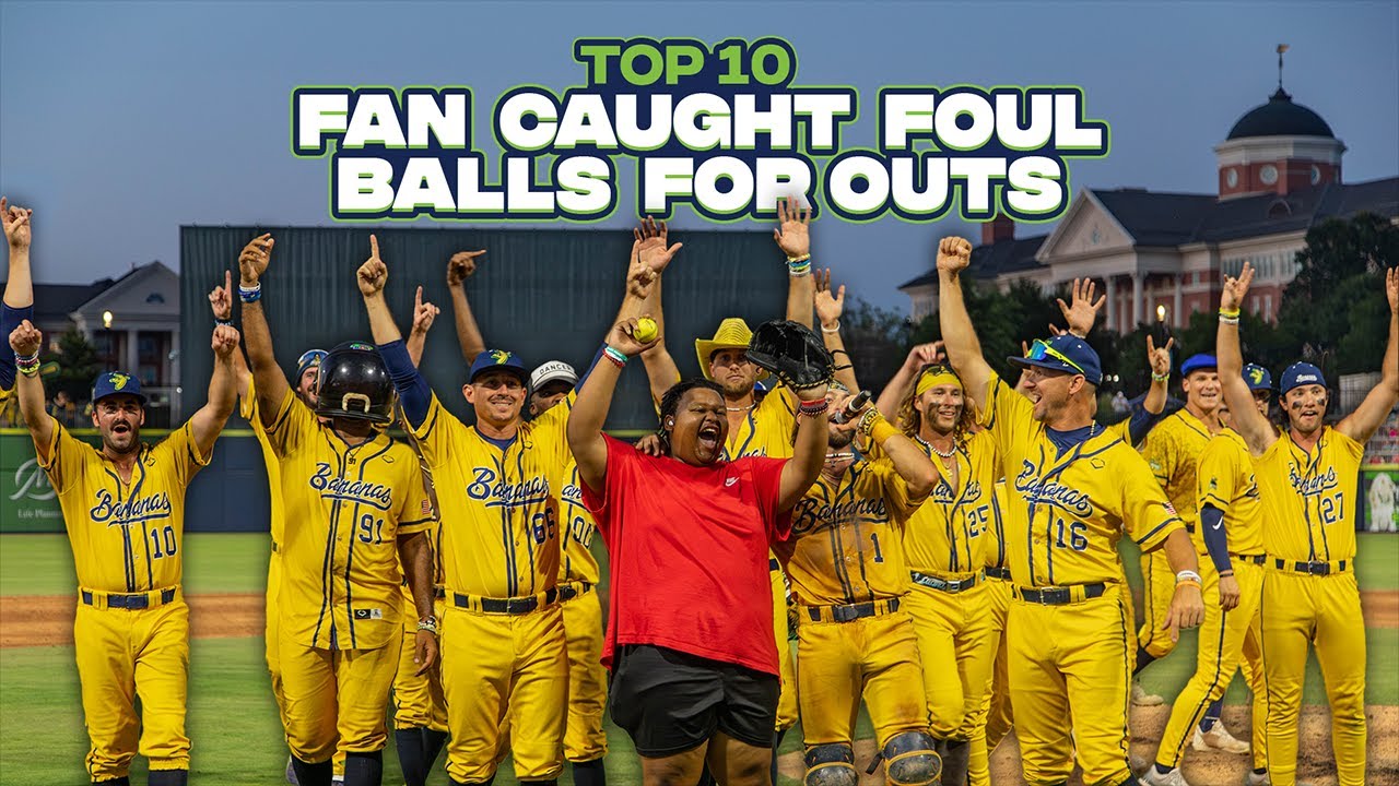 The Top 10 FanCaught Foul Balls for Outs Banana Ball YouTube