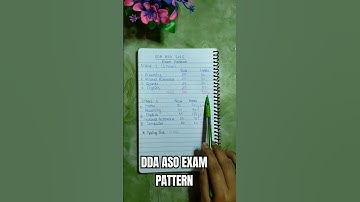 DDA ASO 2025 | Exam pattern | Syllabus | Vacancy | #aso #Ddaaso