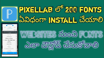 How to install telugu english fonts in pixellab 2022telugu
