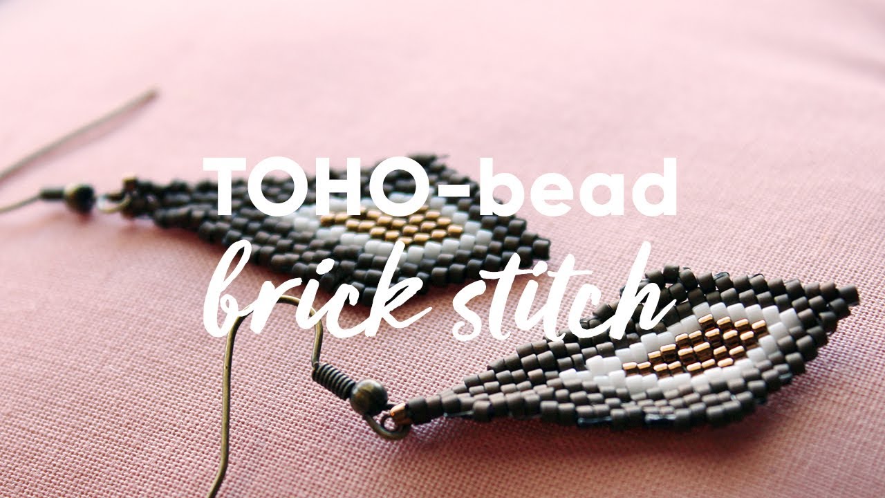Panduro DIY Toho Beads Brick Stitch Earrings