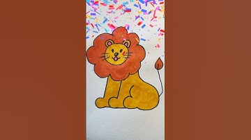 How to draw a lion easy step by step🧡🦁