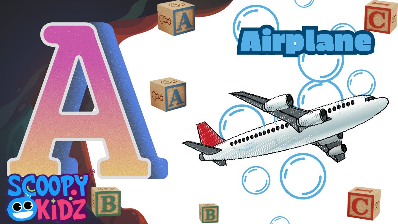 A is for Airplane! ️ ABC Phonics Song | Preschool Alphabet Learning ...
