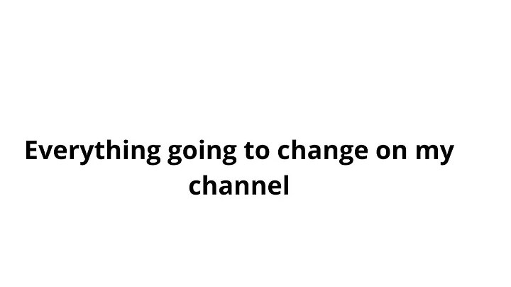 Everything going to  change on my channel | Veroni...