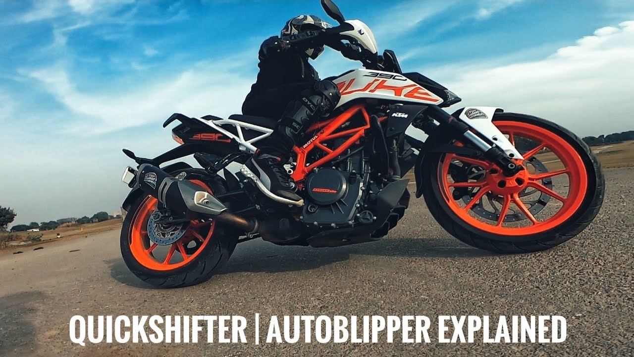 Video Explains the working of Quickshifter in a motorcycle: KTM Duke 390  used as example