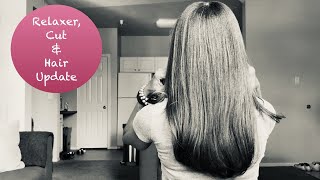 Relaxer Day, Cut and Hair Update | Healthy Relaxed Hair | Many Mini Hair Updates