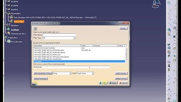 Adding part name and index parameters in CATIA