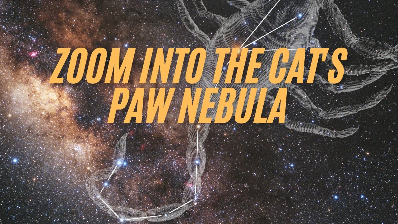 Zoom into the Cat's Paw Nebula