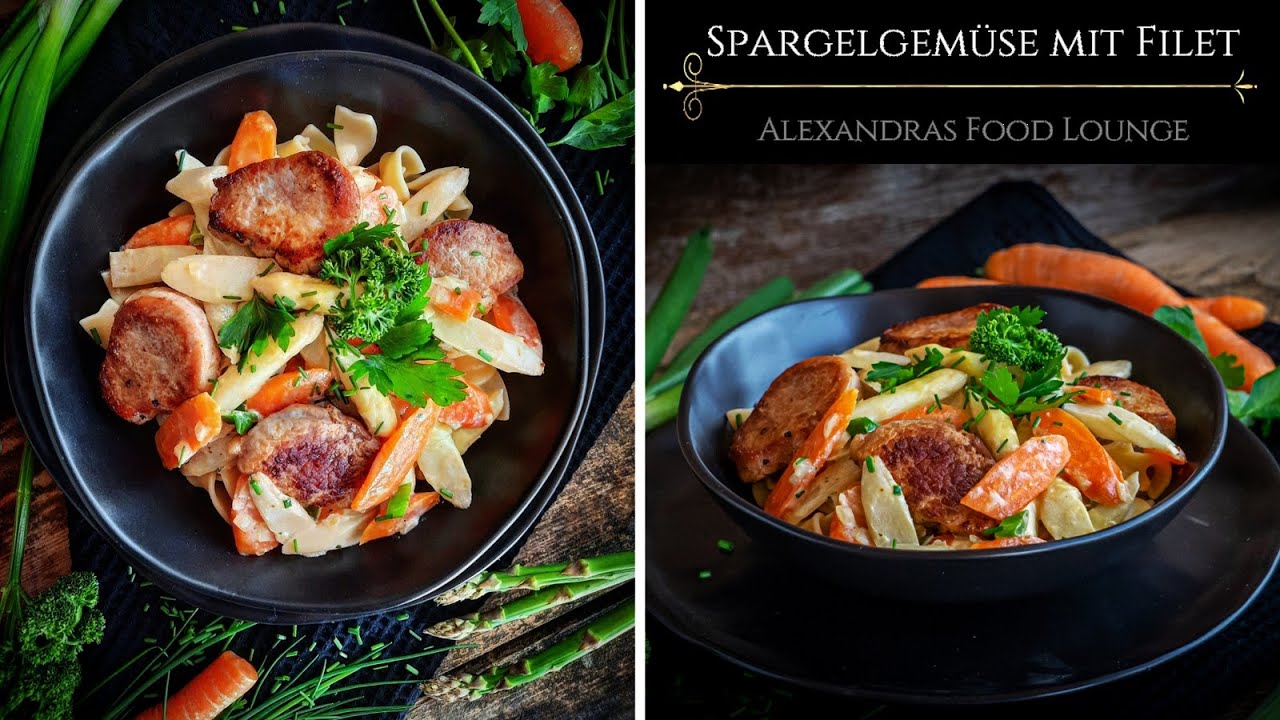Spargelgemüse mit Filet/OHNE NUDELN, Low Carb geeignet!/ Rezepte zum abnehmen.