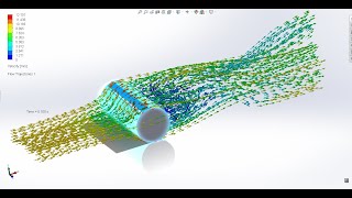 Flow Simulation over a cylinder at different Reynolds number: Solidworks CFD Tutorial screenshot 4
