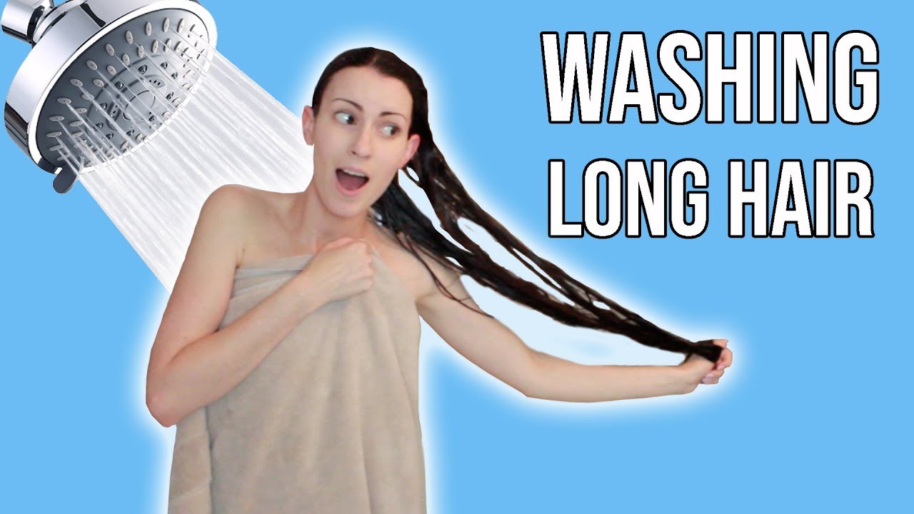Washing and Brushing Super Long Hair YouTube