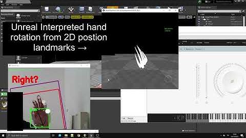 Hand based music controller - Unreal Engine 4 - Mediapipe Hands - OSC hand controller