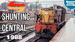 Yard shunting at Sydney Terminal 1988 loose carriage shunt