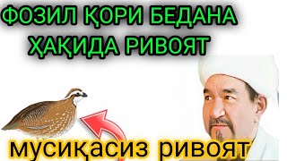 ФОЗИЛ ҚОРИ  ҲАҚИДА РИВОЯТ/bedana haqida rivoyat/bedana haqida hikoya