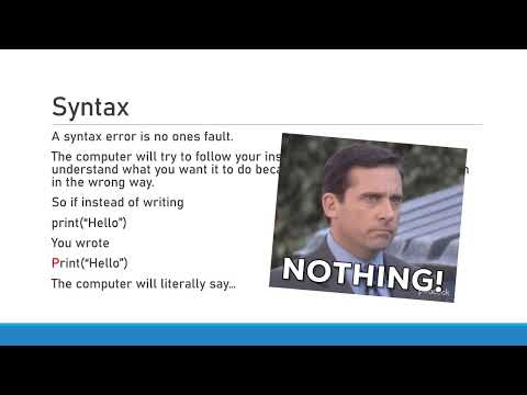 Programming 03 - L1 Intro to python