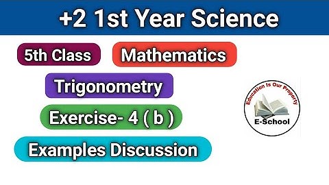 +2 1st Year Science,  Trigonometry,  Exercise-4 ( b ) , CHSE Odisha