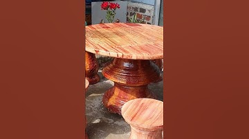 bàn xoay sơn giả gỗ