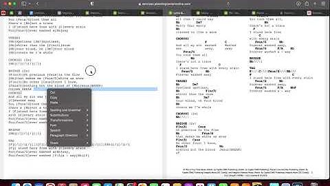 Creating 2 Column Chord Charts in Planning Center